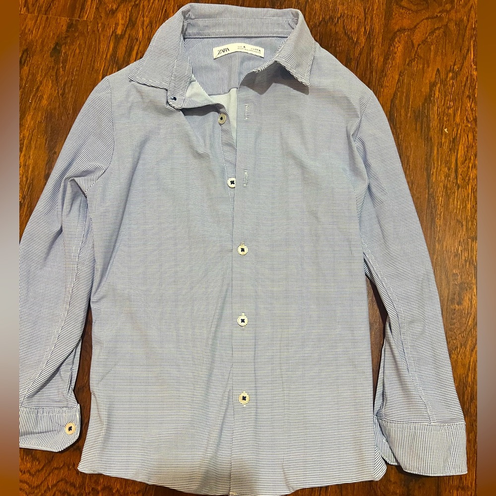 Zara boys dress shirt, stretchy buttery soft.